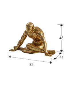Figura grande YOGA oro medidas