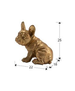 Figura pequeña BULL FRANCES oro medidas