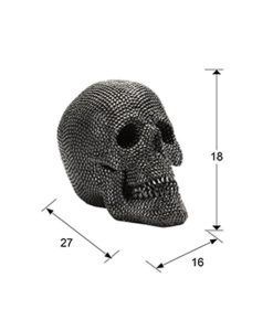 Figura pequeña CALAVERA negro medidas