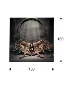 Fotografía impresa ANGEL CAIDO 100 cm x 100 cm medidas