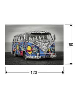 Fotografía impresa HIPPIE 120 cm x 80 cm medidas