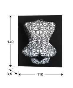 Lienzo impreso NUDE 110 cm x 140 cm medidas