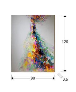 Pintura acrílica GALA 90 cm x 120 cm medidas