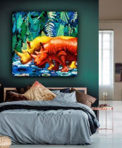 Pintura acrílica RINHO 120 cm x 120 cm ambiente