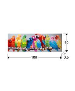 Pintura acrílica TROPIC 180 cm x 60 cm medidas