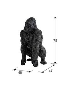 Figura grande GORILA negro medidas