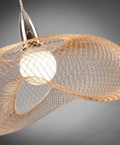 Lámpara 1 luz FORMA cromo y oro detalles