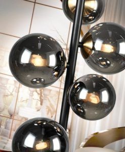 Lámpara techo 6 luces ASTROS negro detalles 2