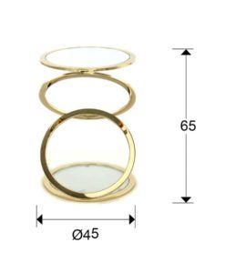Mesa auxiliar AROS oro Ø45 cm medidas