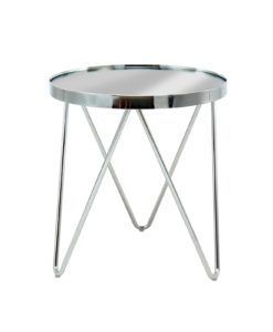 Mesa auxiliar TERNA acero Ø40 cm