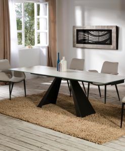 Mesa comedor ALAI extensible 160/240 cm blanca ambiente 2
