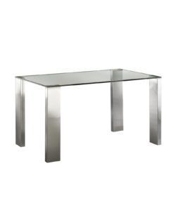 Mesa comedor MALIBU acero 140 cm x 80 cm