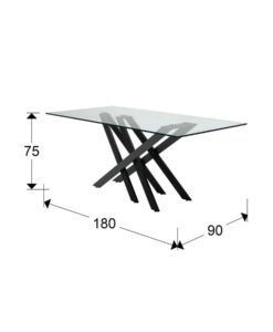 Mesa comedor TAIMA 180 cm x 90 cm medidas