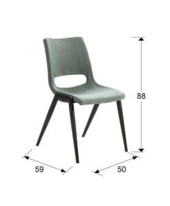 Silla ALOHA azul medidas