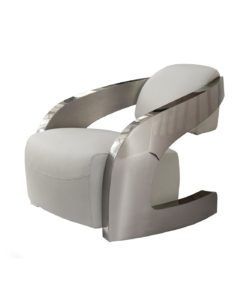 Sillón AMANDA acero y blanco