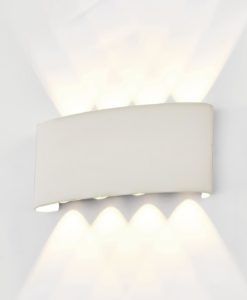 Aplique exterior blanco arena LED 8W luz cálida ARCS