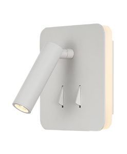 Aplique blanco mate LED 3+6W luz cálida CAYMAN