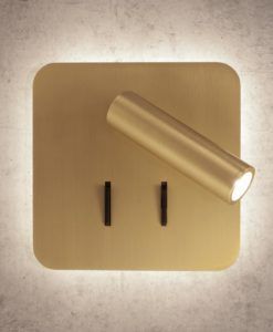 Aplique color oro LED 3+6W 3000K luz cálida CAYMAN detalles