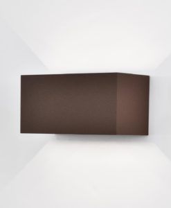 Aplique exterior marrón óxido LED 4x6W luz cálida DAVOS