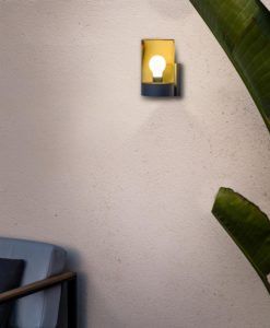 Aplique gris oscuro y cristal ámbar KILA ambiente