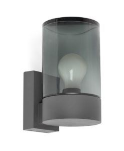 Aplique gris oscuro y cristal fume KILA
