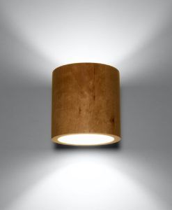 Aplique madera ORBIS detalles luz