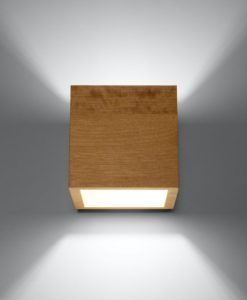 Aplique madera QUAD detalles luz