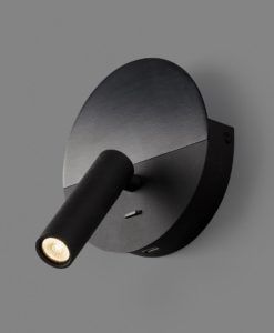 Aplique negro DUAS LED 2