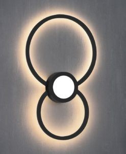 Aplique negro LED 24W 3000K Dimable MURAL ambiente