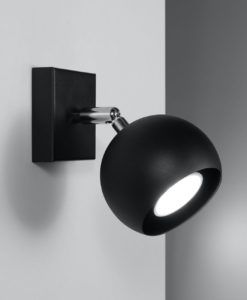 Aplique negro orientable OCULARE detalles