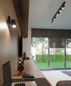 Aplique negro orientable RING ambiente