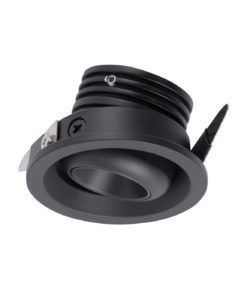Empotrable LED negro 3W 2700K luz cálida NEPTUNO