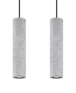 Lampara 2 luces cemento LUVO