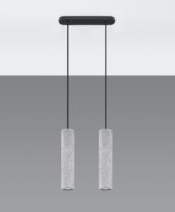 Lampara 2 luces cemento LUVO detalles