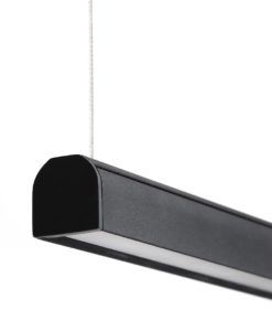 Lámpara colgante lineal negra 60 cm VICO LED detalles