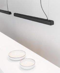 Lámpara colgante lineal negra 60 cm VICO LED ambiente