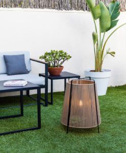 Lámpara de pie beige ANAKE ambiente