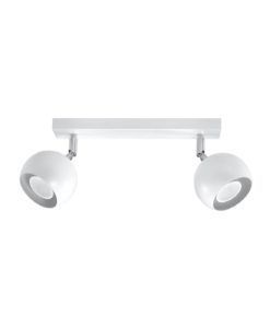 Plafón 2 luces blanco orientable OCULARE