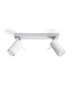 Plafón 2 luces blanco orientable RING