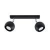 Plafón 2 luces negro orientable OCULARE
