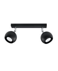 Plafón 2 luces negro orientable OCULARE