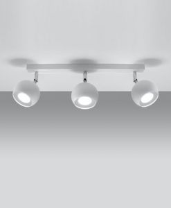 Plafón 3 luces blanco orientable OCULARE detalles