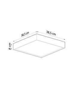 Plafón 38 cm MADERA medidas