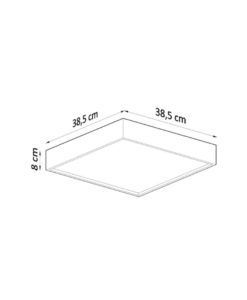 Plafón cuadrado 38 cm MADERA medidas