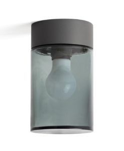 Plafón gris oscuro y cristal fume KILA