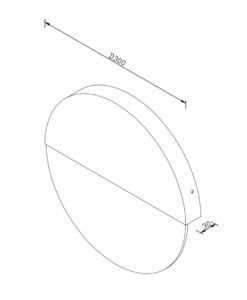 Aplique Ø 30 cm JUPITER LED medidas