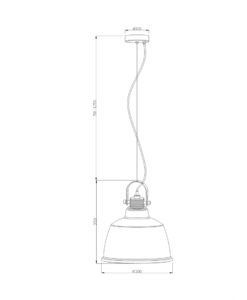Lámpara de cristal color ámbar Ø 30 cm IRVING medidas
