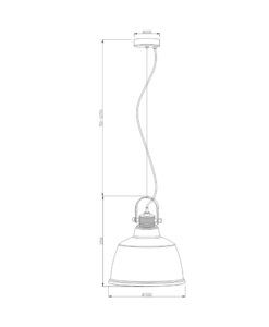 Lámpara de cristal Ø 30 cm IRVING medidas