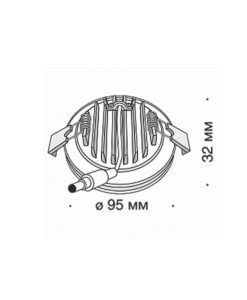 Lámpara empotrable circular Ø 9,5 cm PHANTON LED medidas
