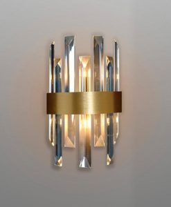 Aplique dorado y cristal 2 luces GRACE